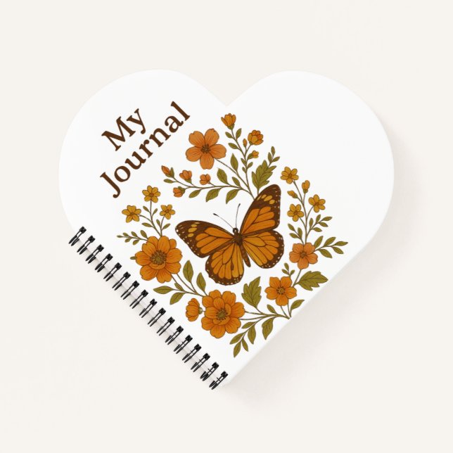 🦋 Butterfly Blossoms Planer 🌸 Notizbuch (Vorderseite)