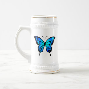 Butterfly Blue Insect Illustration-20284 T - Shirt Bierglas