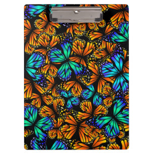 Butterfly Blue Orange Hive Schmetterlingsklammer Klemmbrett