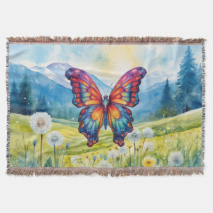Butterfly Blue Orange Wings Decke