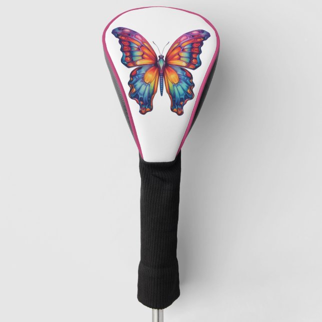 Butterfly Blue Orange Wings Golf Headcover (Vorderseite)