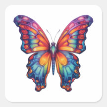 Butterfly Blue Orange Wings