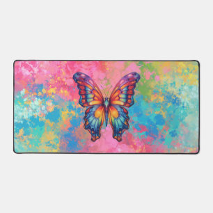Butterfly Blue Orange Wings Schreibtischunterlage