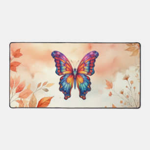 Butterfly Blue Orange Wings Schreibtischunterlage