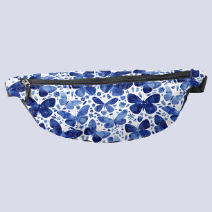 Butterfly Blue Watercolor Bauchtasche