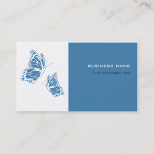 Butterfly Blue & White Visitenkarte