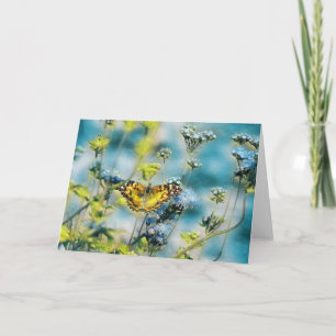 Butterfly Blues Art Note Card Karte