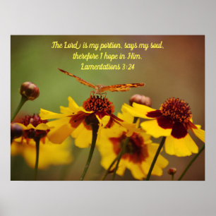 Butterfly Blume Bible Scripting Poster