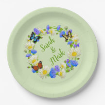 Butterfly-Blume Personalisiert Paper Teller