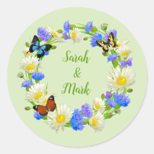 Butterfly-Blume Personalisiert Sticker Umschlag