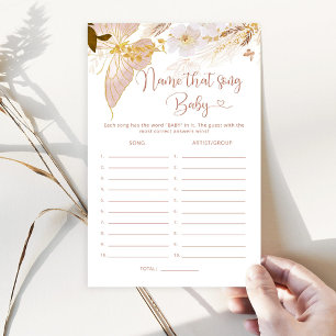 Butterfly boho Baby Dusche Name, das Lied Baby