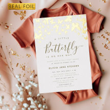 Butterfly Boho Gold Elegant Boho Chic Baby Shower