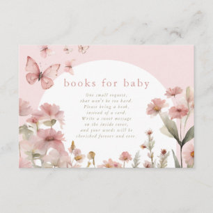 Butterfly Books für Baby-Rosa-Wildblumen Begleitkarte