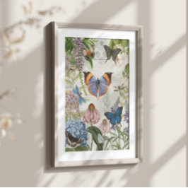 Butterfly Botanischer Blumengarten Blumendekoupage Seidenpapier