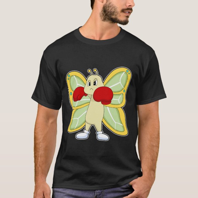 Butterfly Boxer Boxhandschuhe T-Shirt (Vorderseite)