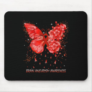 Butterfly-Brain Aneurysm-Awareness-Band Mousepad