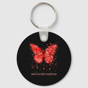 Butterfly-Brain Aneurysm-Awareness-Band Schlüsselanhänger