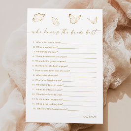 Butterfly-Brautparty, das Bride Best Game kennt