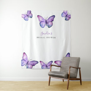 Butterfly Brautparty Hintergrund Minimalistisch Li Wandteppich