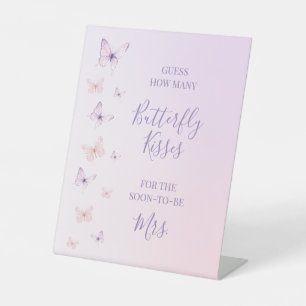 Butterfly Brautparty Ratet wie viele Kisses Pede Sockelschild