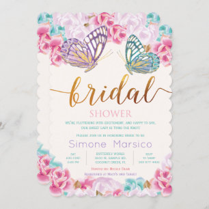 Butterfly Bridal Dusche Einladung