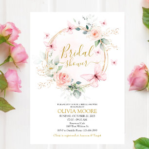Butterfly Bridal Dusche Einladung