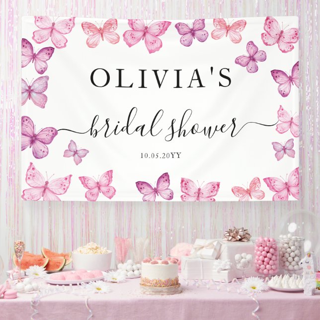 Butterfly Bridal Shower Party Large Banner (Party)