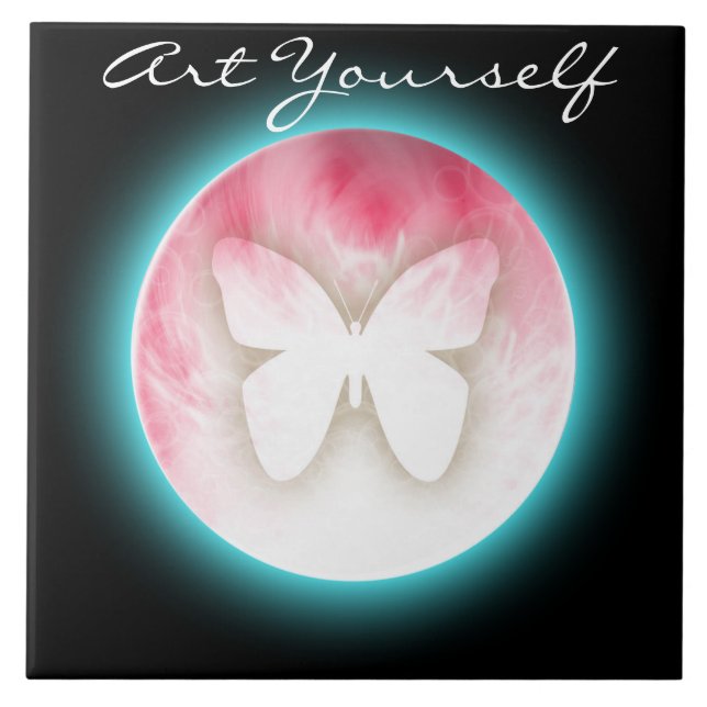 Butterfly Bubbles Fliese (Vorderseite)