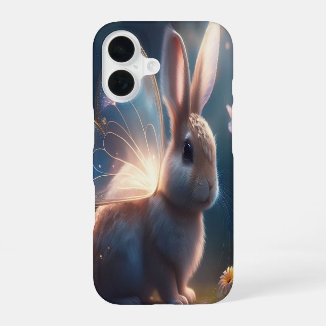 Butterfly Bunny iPhone 16 Hülle (Rückseite)