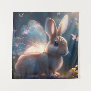 Butterfly Bunny Wandteppich