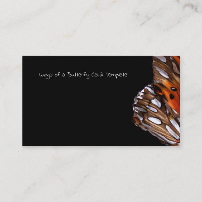 Butterfly Business Card Template Flüge Fotografie Visitenkarte (Vorderseite)