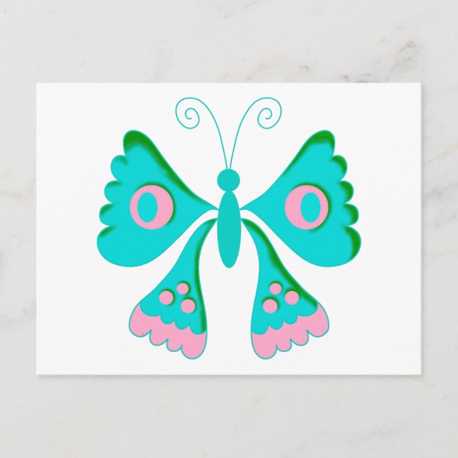 Butterfly Butterflies Kinder Stuff Postkarte (Vorderseite)