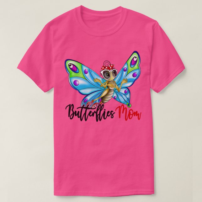 Butterfly Butterfly Mama Schmetterlinge Bandana Lo T-Shirt (Design vorne)