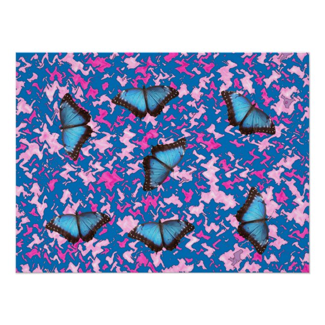 Butterfly Camouflage Pattern Office Peace Destiny Poster (Vorderseite)