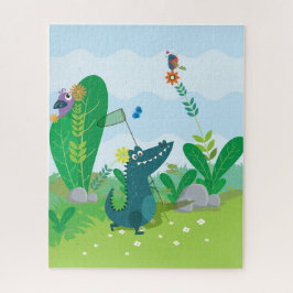 Butterfly Catching Gator Puzzle