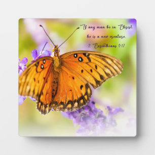 Butterfly Christliche Wohngestaltung Plaque mit Ea Fotoplatte