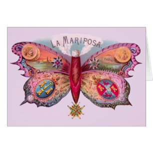 Butterfly Cigar Antique Malerei Werbung