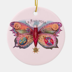 Butterfly Cigar Antique Malerei Werbung Keramik Ornament