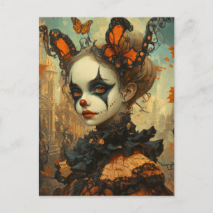 Butterfly Clown Postkarte