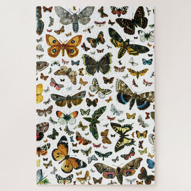 Butterfly Collage - Dutzende von Schmetterlingen u Puzzle (Vertikal)