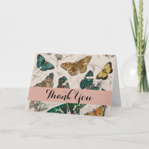 Butterfly Collection Antike Schmetterlinge Dankeskarte