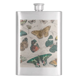 Butterfly Collection Antike Schmetterlinge Flachmann