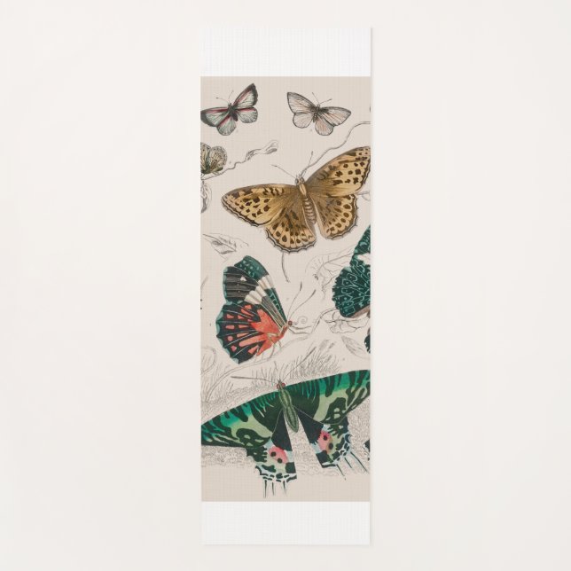 Butterfly Collection Antike Schmetterlinge Yogamatte (Vorderseite)