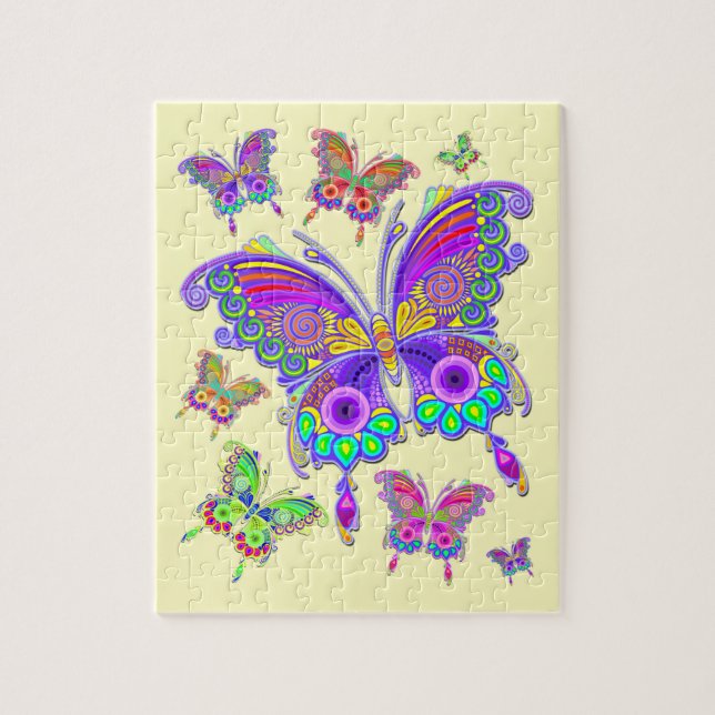Butterfly Colorado Tattoo Style Puzzle (Vertikal)