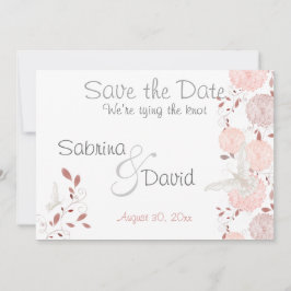 Butterfly Coral Chrysanthemas Save the Date
