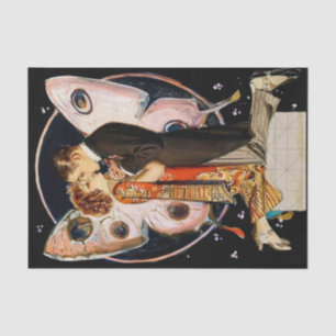 "Butterfly Couple" von FX Leyendecker Seidenpapier