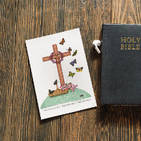 Butterfly Cross Sympathy Card