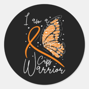 Butterfly CRPS Warrior CRPS Bewusstsein Runder Aufkleber