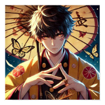 Butterfly Curse: Flame-Eyed Warrior Anime -> Schme