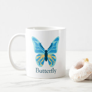 Butterfly Custom Color Graphic Personalisiert Name Kaffeetasse